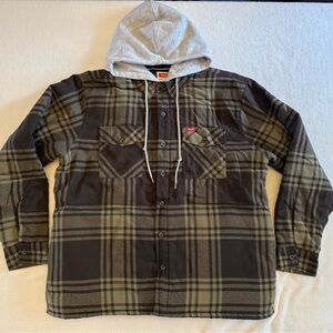 Wrangler Plaid Jacket with Gray Hood